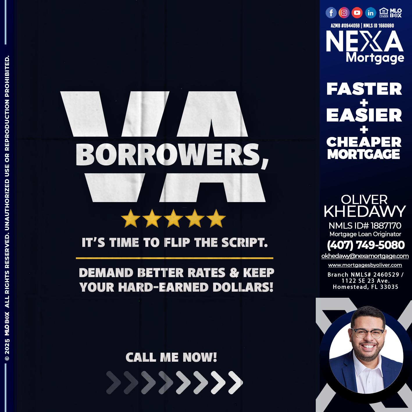 VA BORROWERS - Oliver Khedawy -Mortgage Loan Originator