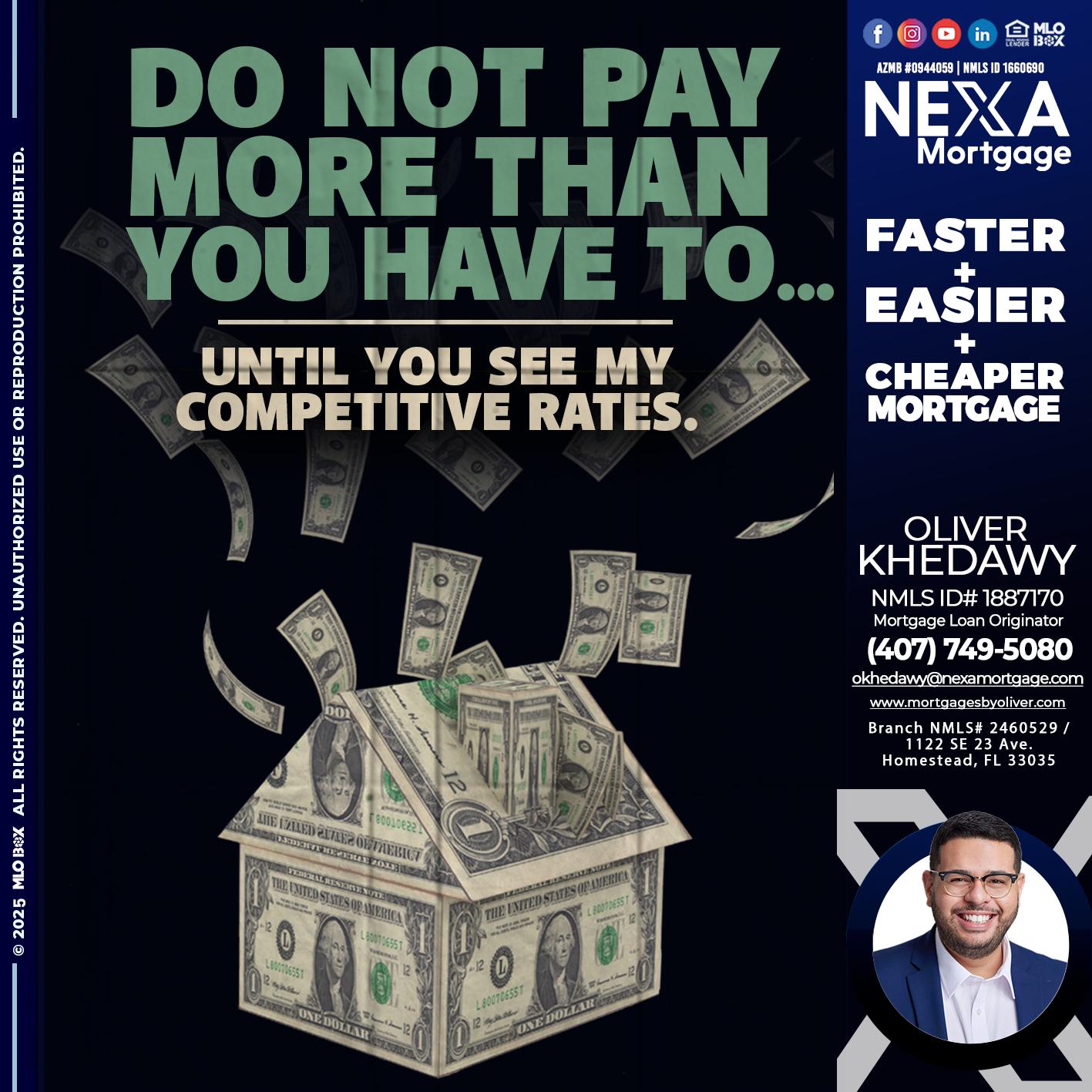 DO NOT PAY - Oliver Khedawy -Mortgage Loan Originator