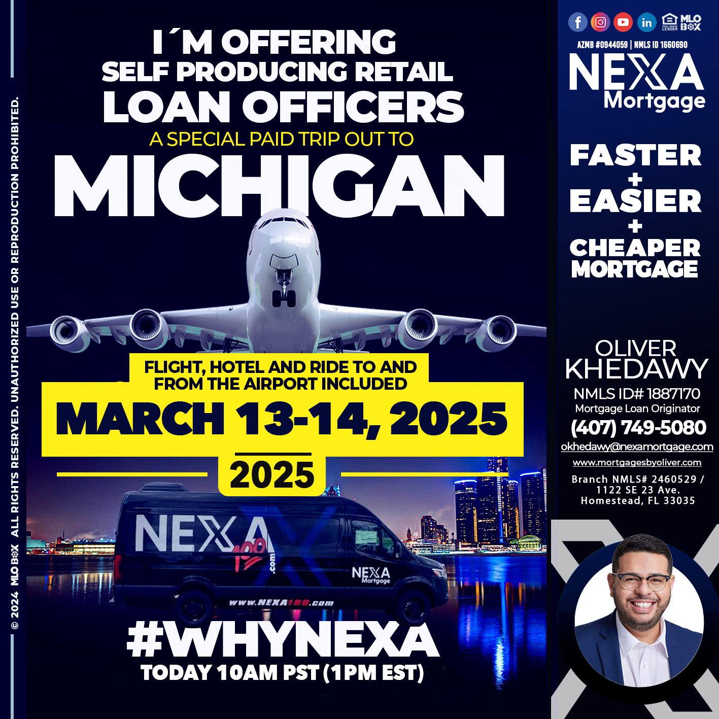 MICHIGAN TRIP - Oliver Khedawy -Mortgage Loan Originator