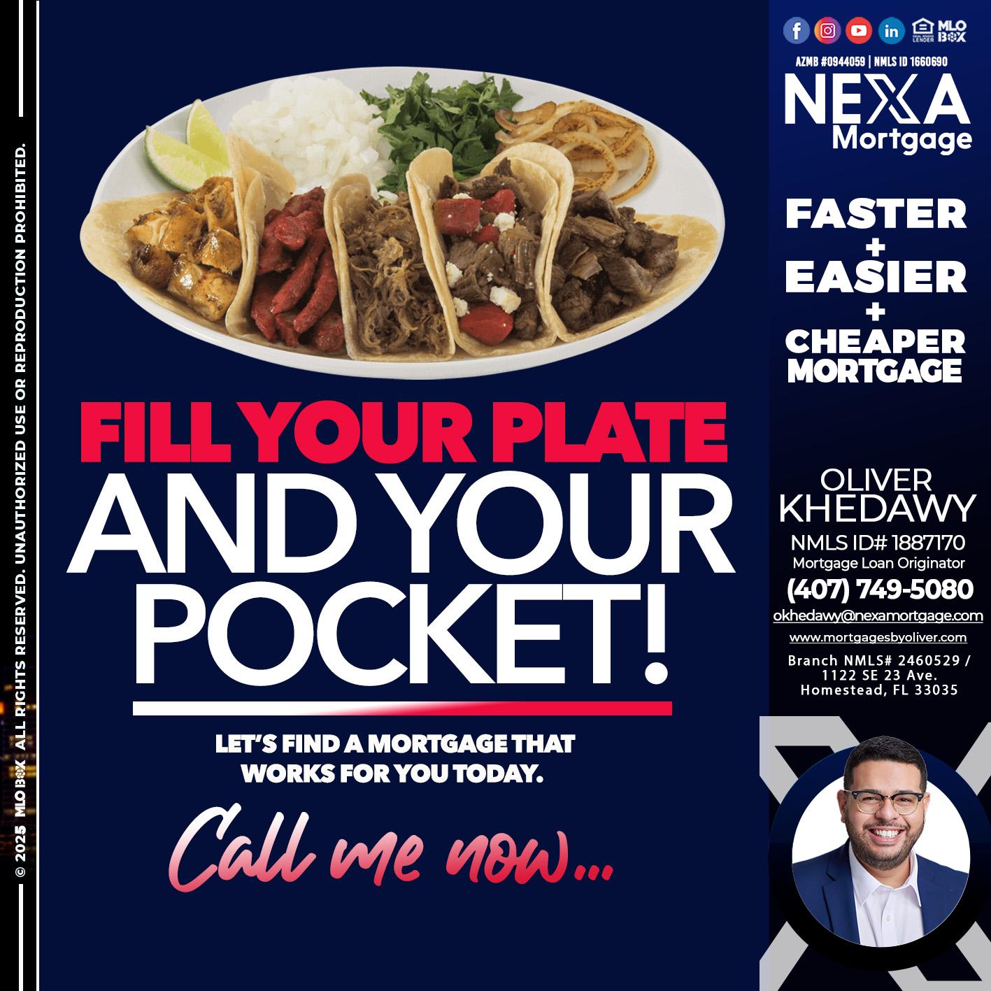 FILL YOUR PLATE - Oliver Khedawy -Mortgage Loan Originator