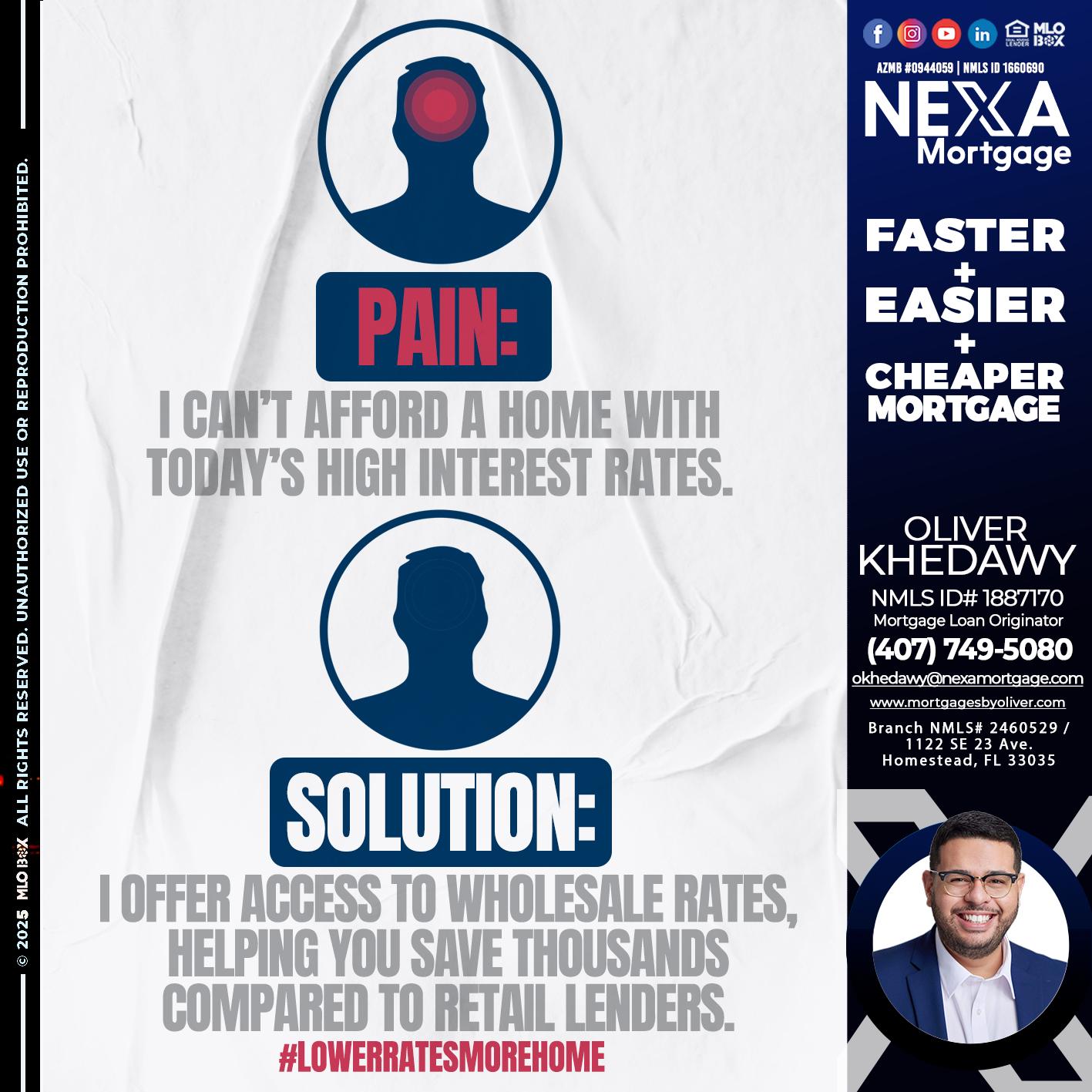 PAIN-SOLUTION - Oliver Khedawy -Mortgage Loan Originator