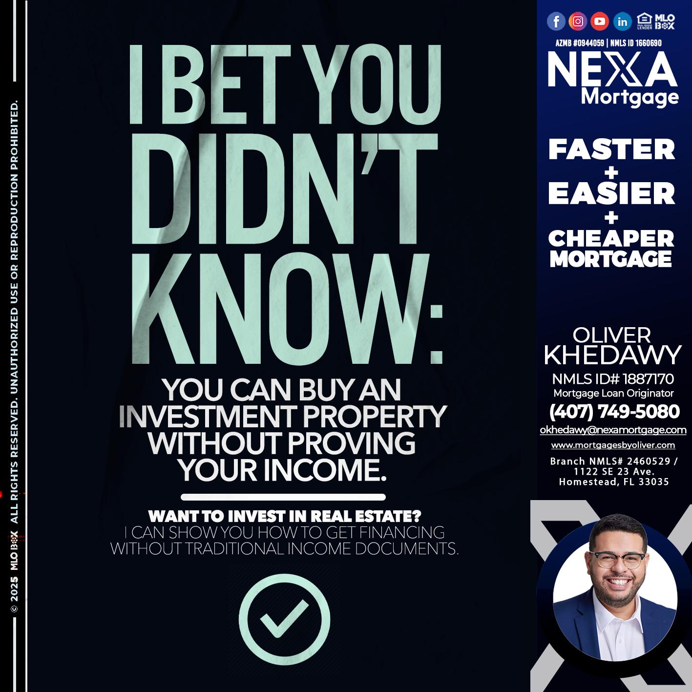 I BET YOU - Oliver Khedawy -Mortgage Loan Originator