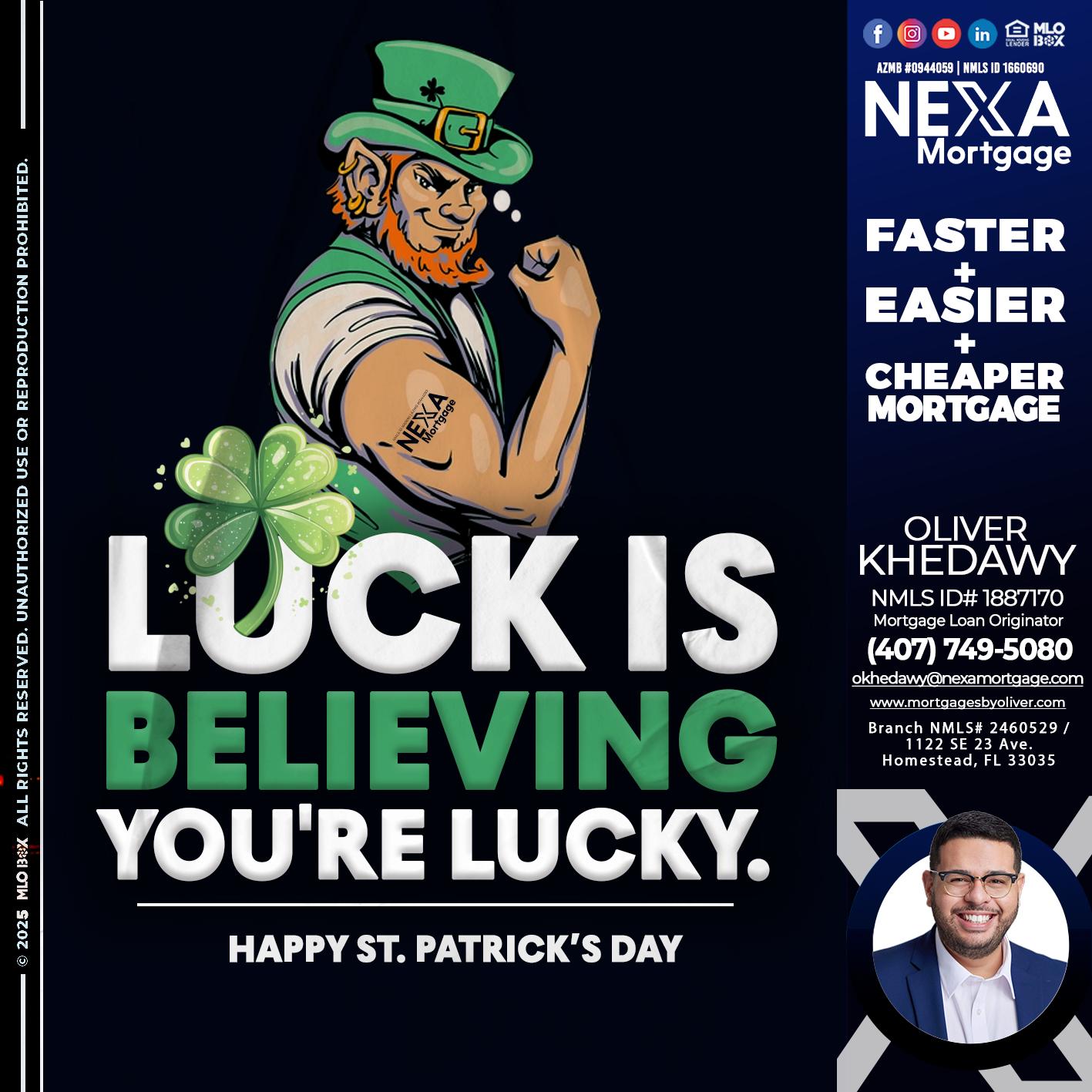 ST. PATRICKS DAY - Oliver Khedawy -Mortgage Loan Originator