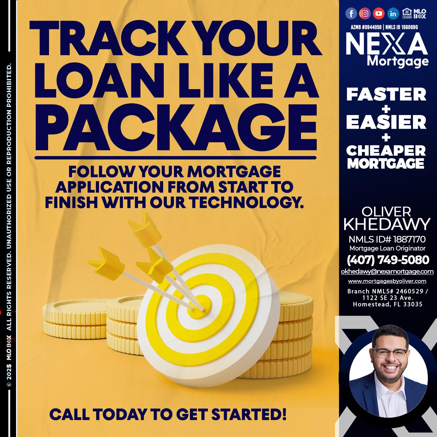 TRACK YOU LOAN - Oliver Khedawy -Mortgage Loan Originator