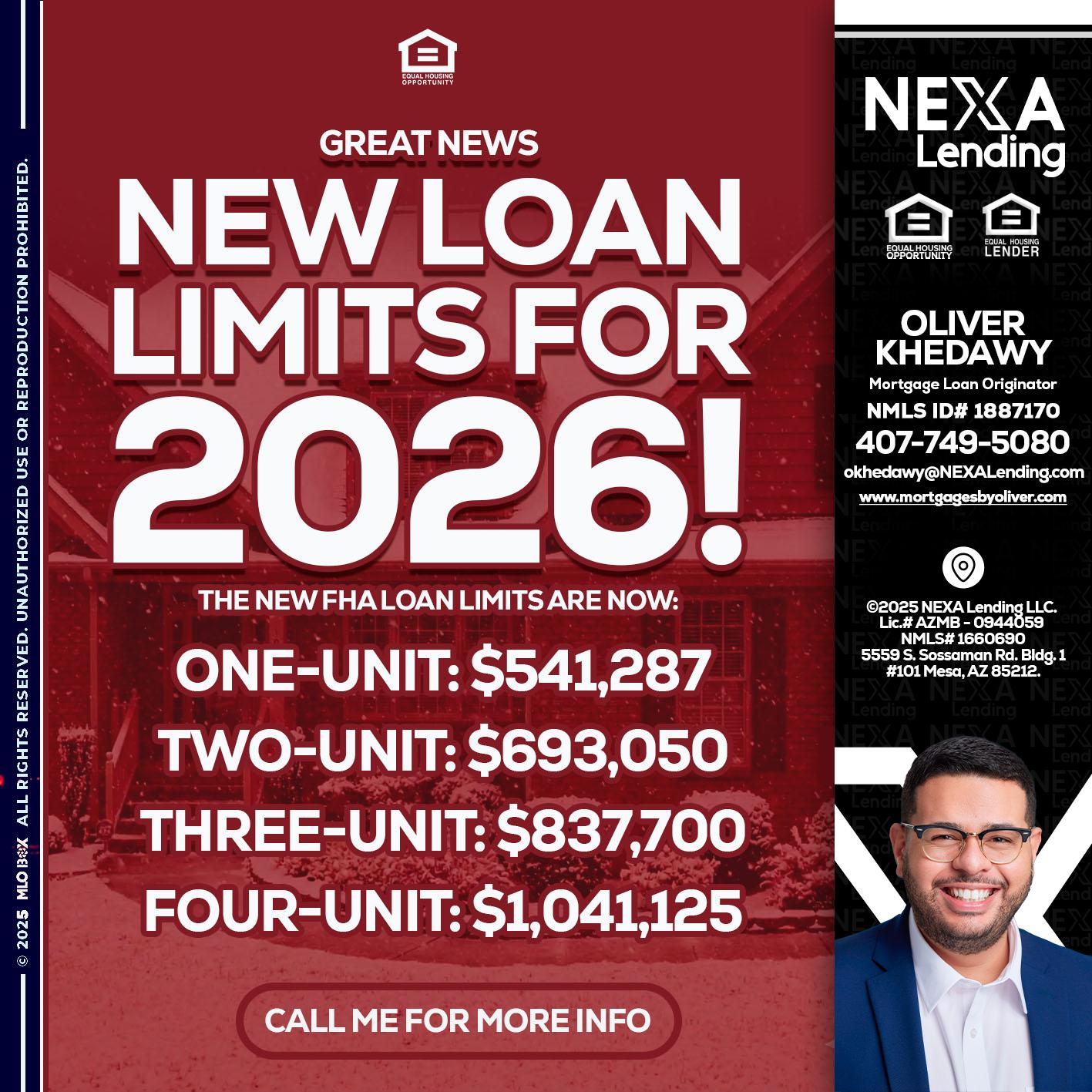 loan limits - Oliver Khedawy -Mortgage Loan Originator