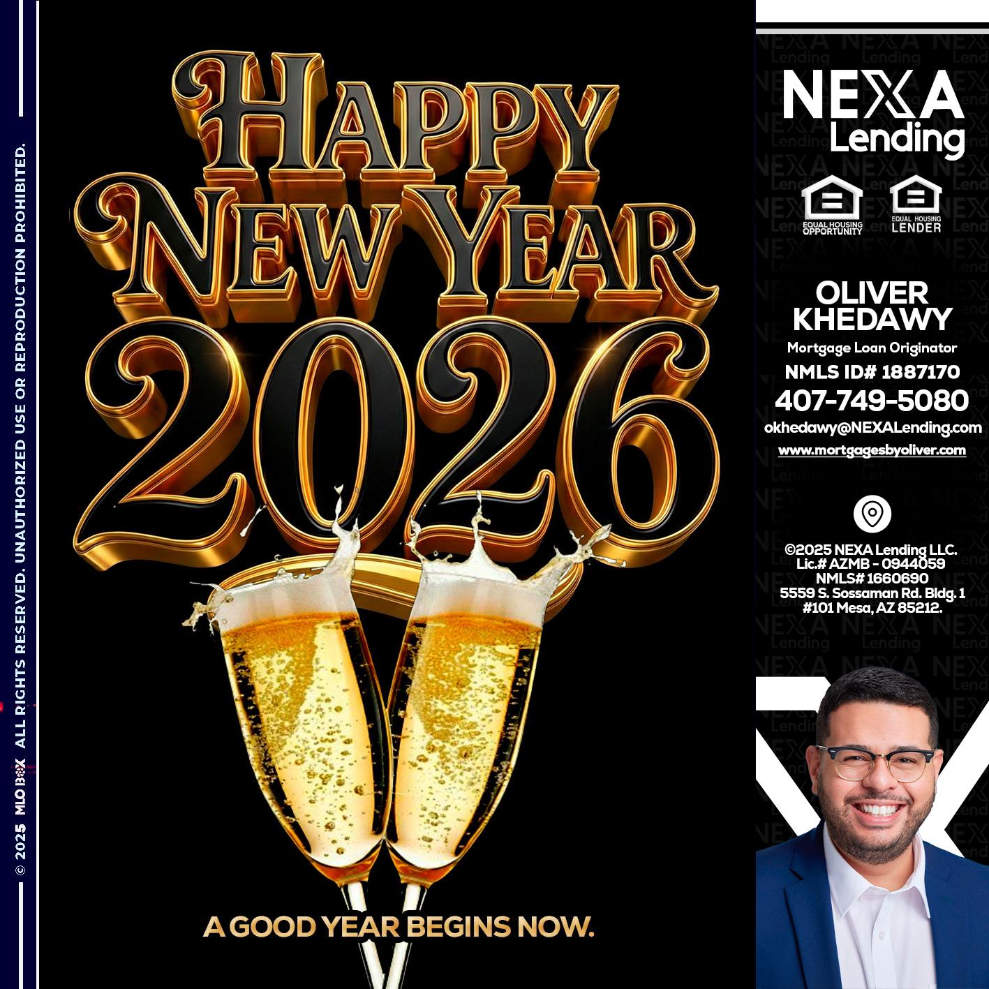 happy new year 2026 - Oliver Khedawy -Mortgage Loan Originator