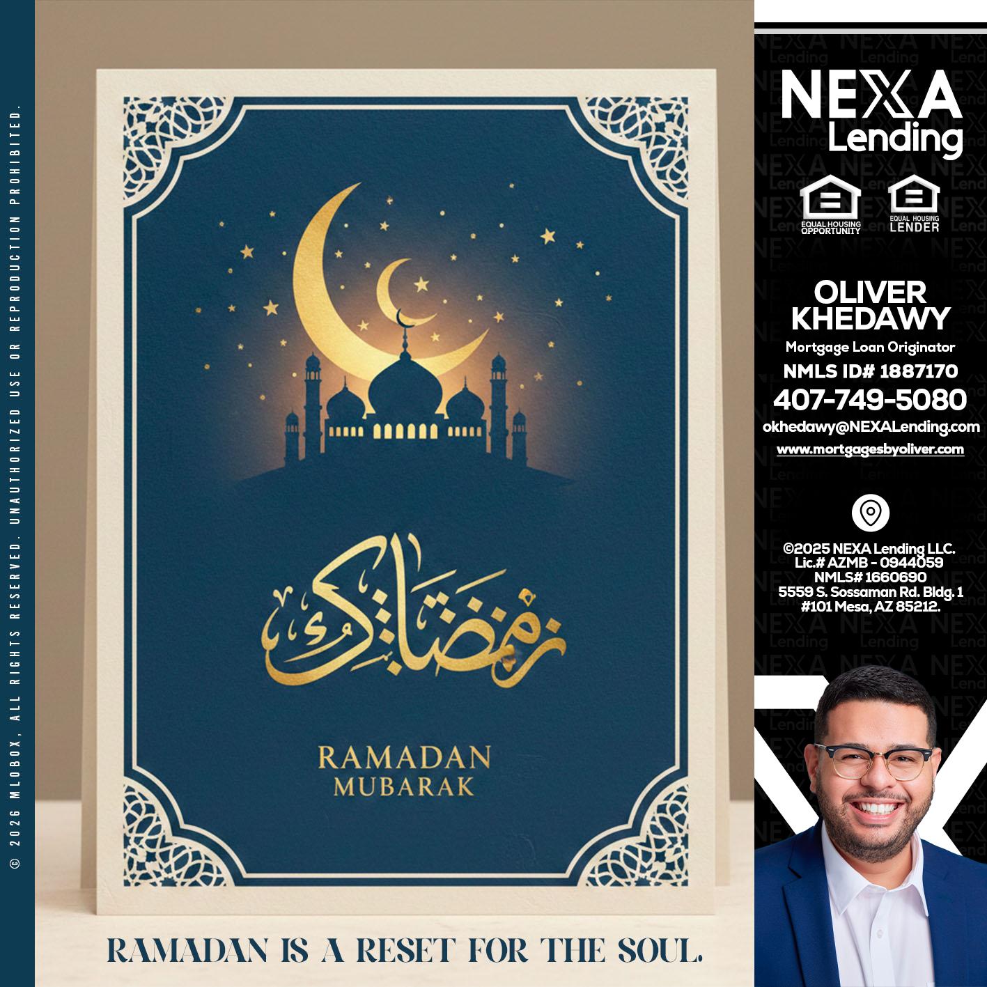 HAPPY RAMADAN - Oliver Khedawy -Mortgage Loan Originator