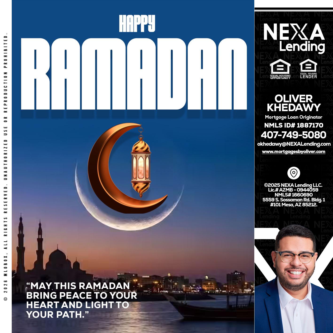 RAMADAN - Oliver Khedawy -Mortgage Loan Originator